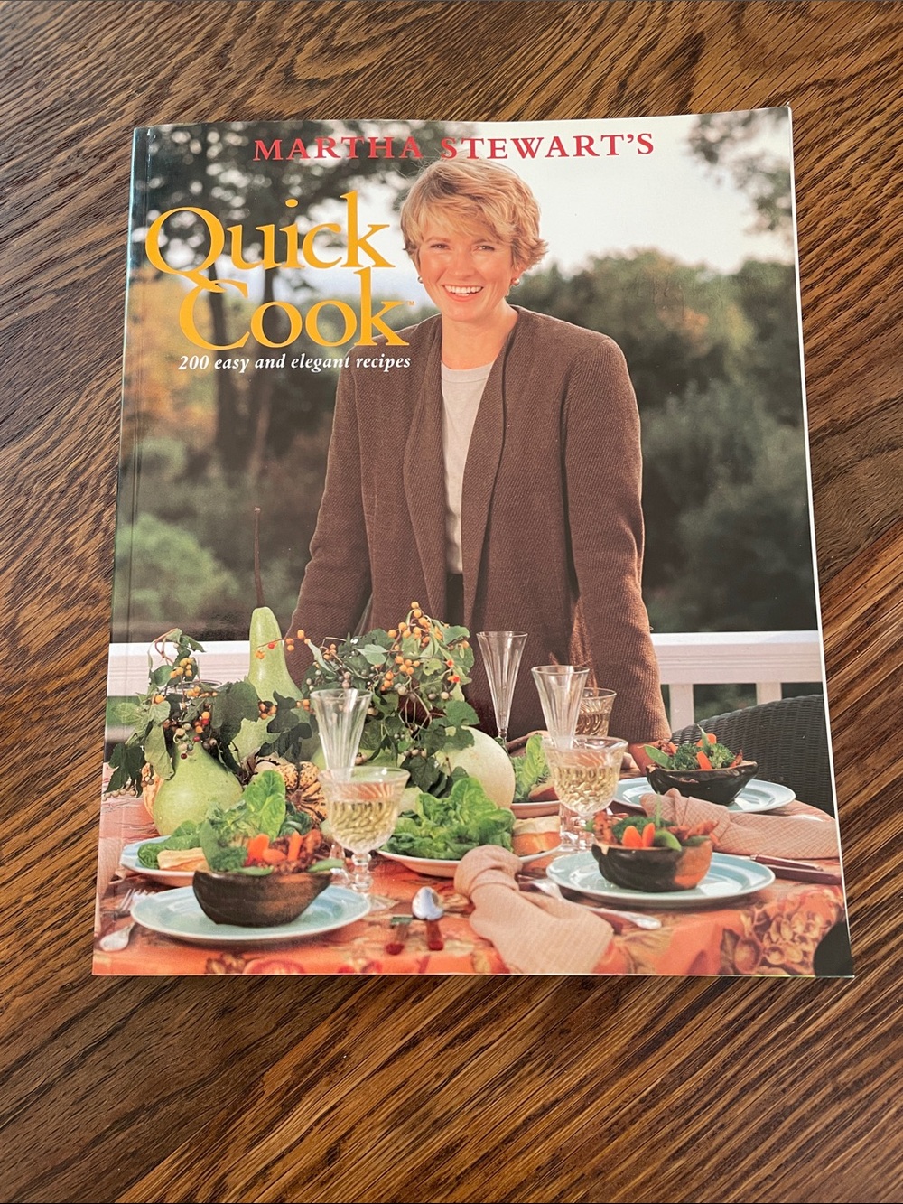 Martha Stewart Quick Cook Cookbook - Brown Cover with Yellow Title